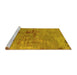 Sideview of Machine Washable Oriental Yellow Industrial Rug, wshurb2486yw