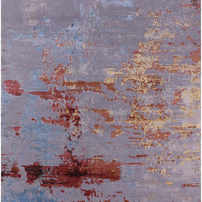 Mid-Century Modern Mauve Taupe Purple Oriental Rug, urb2486