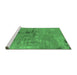 Sideview of Machine Washable Oriental Emerald Green Industrial Area Rugs, wshurb2486emgrn