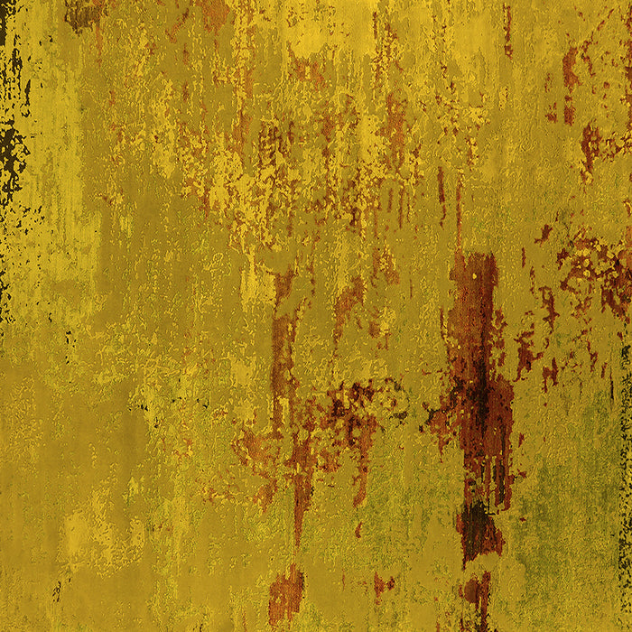 Square Oriental Yellow Industrial Rug, urb2486yw