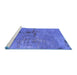 Sideview of Machine Washable Oriental Blue Industrial Rug, wshurb2486blu