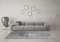 Machine Washable Oriental Gray Industrial Rug in a Living Room,, wshurb2487gry