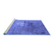 Sideview of Machine Washable Oriental Blue Industrial Rug, wshurb2487blu