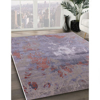 Mid-Century Modern Rose Purple Oriental Rug, urb2487