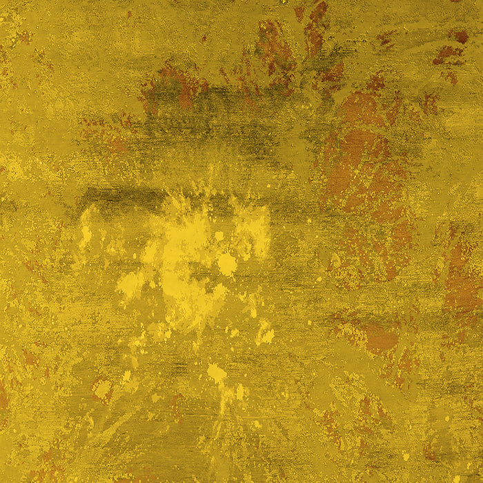 Machine Washable Oriental Yellow Industrial Rug, wshurb2487yw