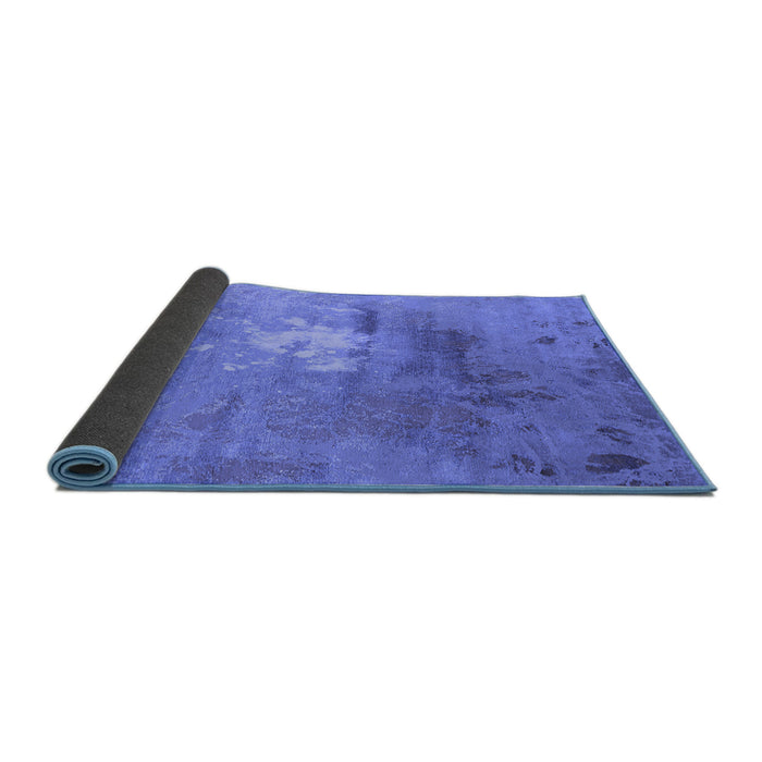 Sideview of Oriental Blue Industrial Rug, urb2487blu