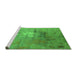 Sideview of Machine Washable Oriental Green Industrial Area Rugs, wshurb2487grn