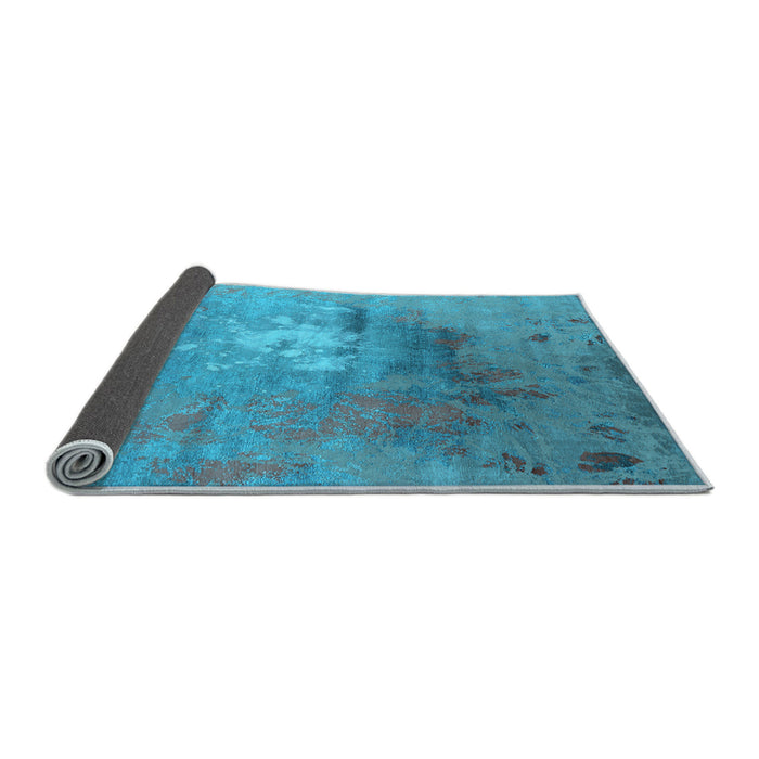 Sideview of Oriental Light Blue Industrial Rug, urb2487lblu