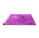 Sideview of Machine Washable Oriental Pink Industrial Rug, wshurb2487pnk