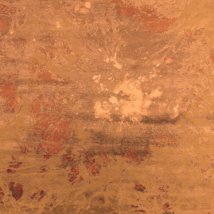 Square Oriental Orange Industrial Rug, urb2487org