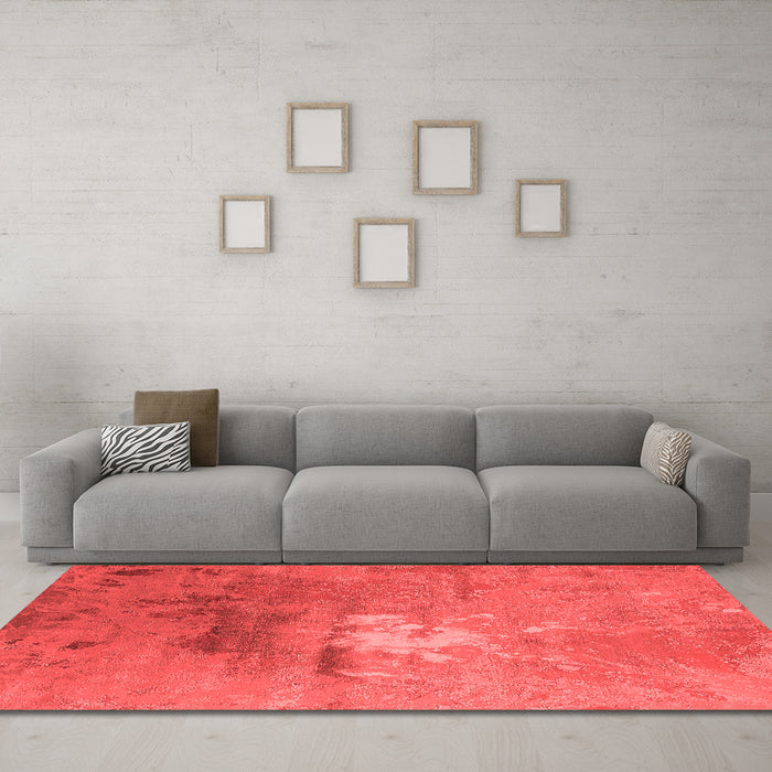 Industrial Red Washable Rugs
