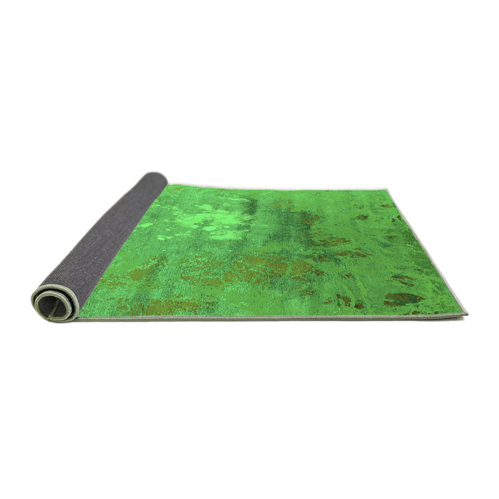 Sideview of Oriental Green Industrial Rug, urb2487grn