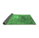 Sideview of Oriental Emerald Green Industrial Rug, urb2487emgrn