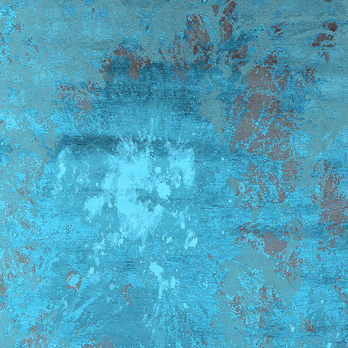 Machine Washable Oriental Light Blue Industrial Rug, wshurb2487lblu