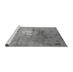 Sideview of Machine Washable Oriental Gray Industrial Rug, wshurb2487gry