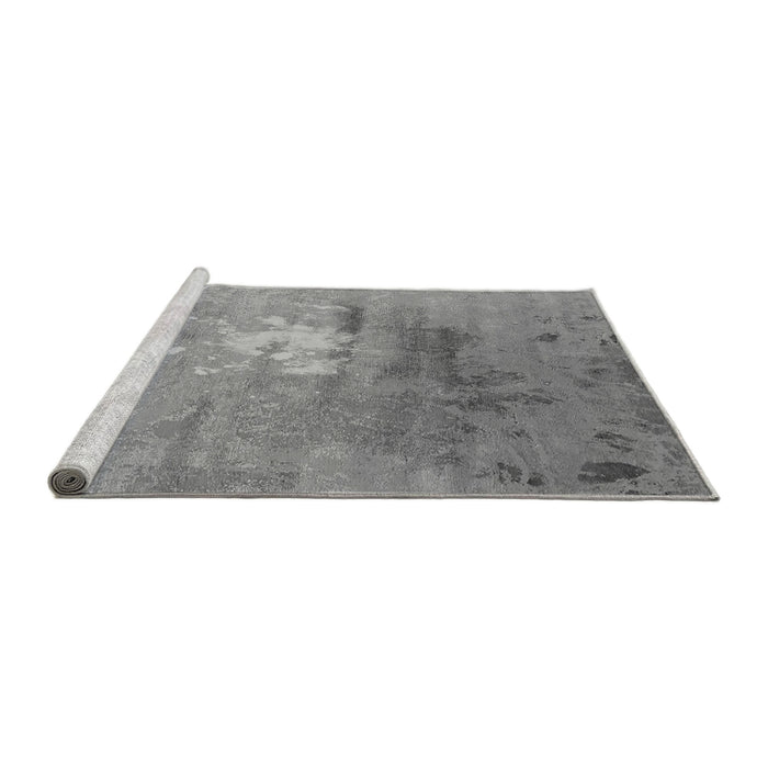 Sideview of Machine Washable Oriental Gray Industrial Rug, wshurb2487gry