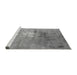 Sideview of Machine Washable Oriental Gray Industrial Rug, wshurb2487gry