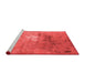 Industrial Red Washable Rugs