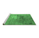 Sideview of Machine Washable Oriental Emerald Green Industrial Area Rugs, wshurb2487emgrn