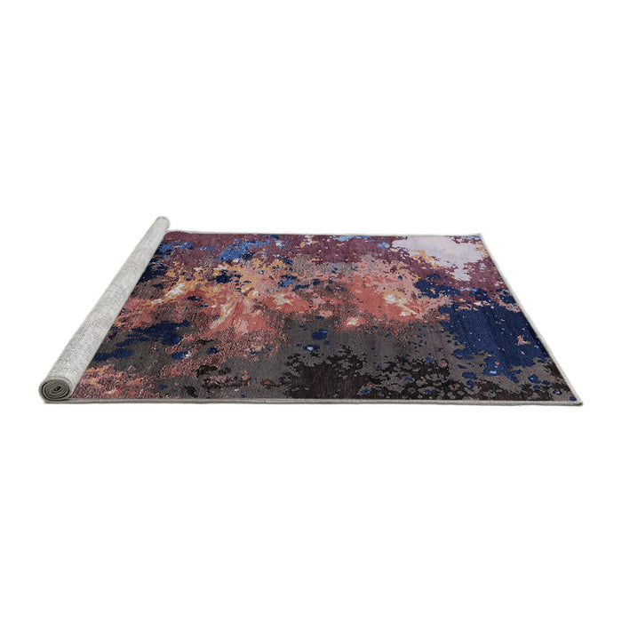 Sideview of Machine Washable Industrial Modern Rose Dust Purple Rug, wshurb2488