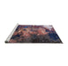 Sideview of Machine Washable Industrial Modern Rose Dust Purple Rug, wshurb2488
