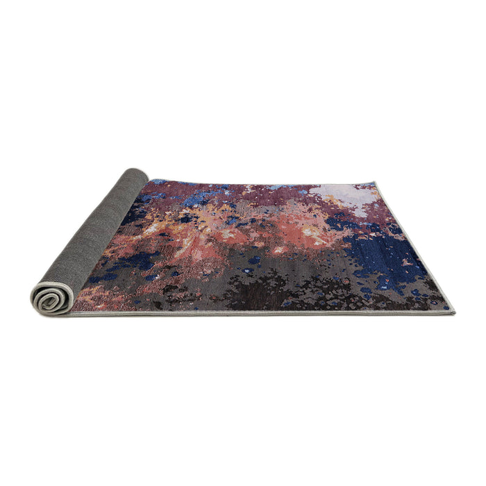 Sideview of Mid-Century Modern Rose Purple Oriental Rug, urb2488