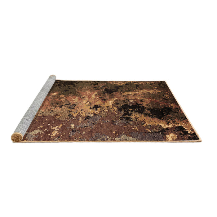 Sideview of Machine Washable Oriental Brown Industrial Rug, wshurb2488brn