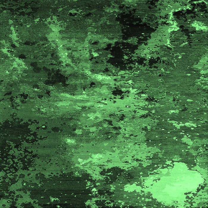 Square Oriental Emerald Green Industrial Rug, urb2488emgrn