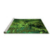 Sideview of Machine Washable Oriental Green Industrial Area Rugs, wshurb2488grn