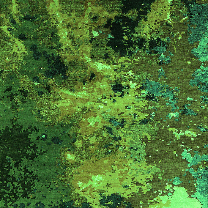 Machine Washable Oriental Green Industrial Area Rugs, wshurb2488grn