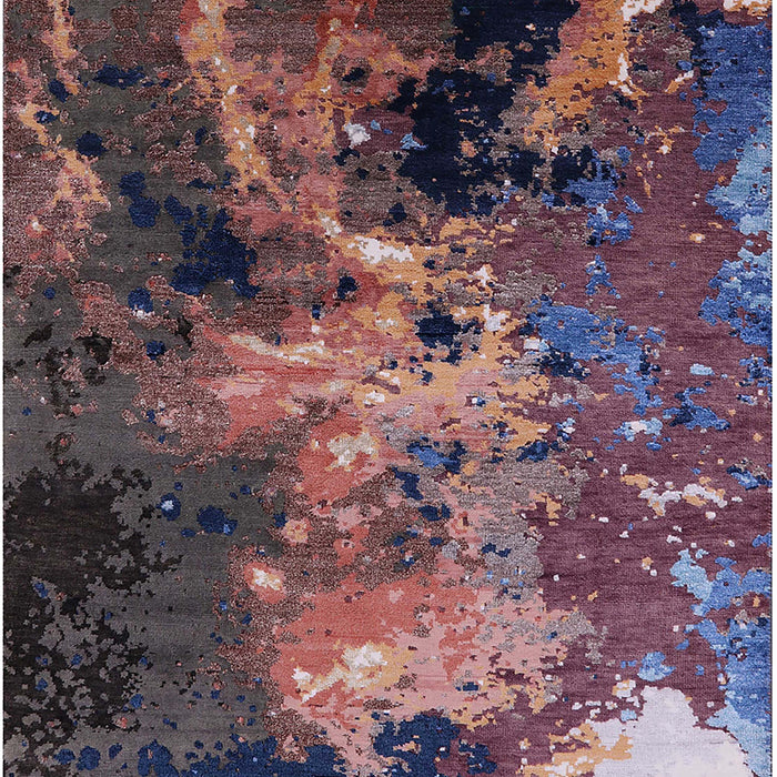 Mid-Century Modern Rose Purple Oriental Rug, urb2488