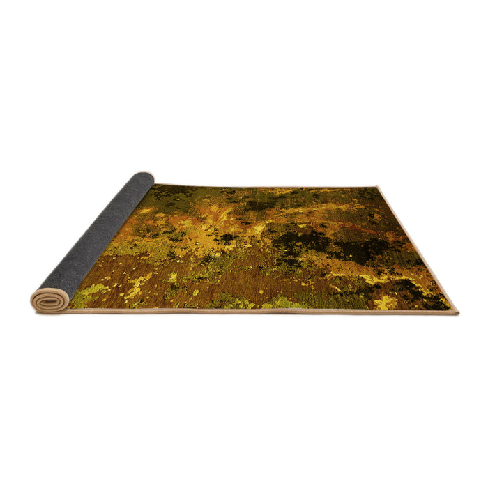 Sideview of Oriental Yellow Industrial Rug, urb2488yw