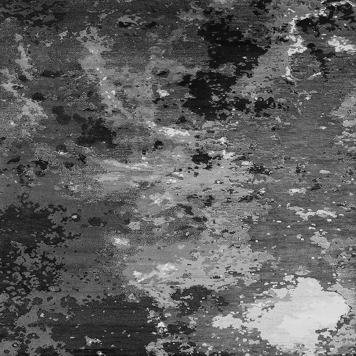 Square Machine Washable Oriental Gray Industrial Rug, wshurb2488gry