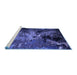 Sideview of Machine Washable Oriental Blue Industrial Rug, wshurb2488blu