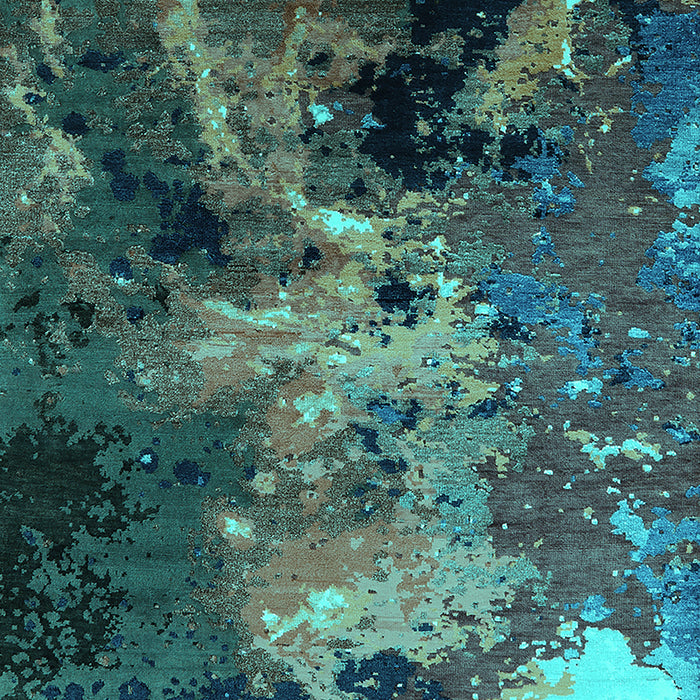 Oriental Turquoise Industrial Rug, urb2488turq