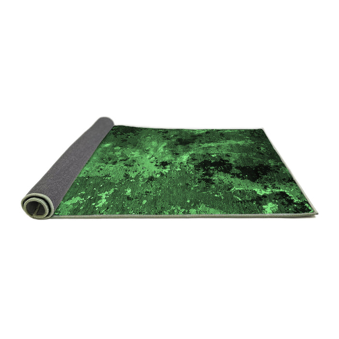 Sideview of Oriental Emerald Green Industrial Rug, urb2488emgrn