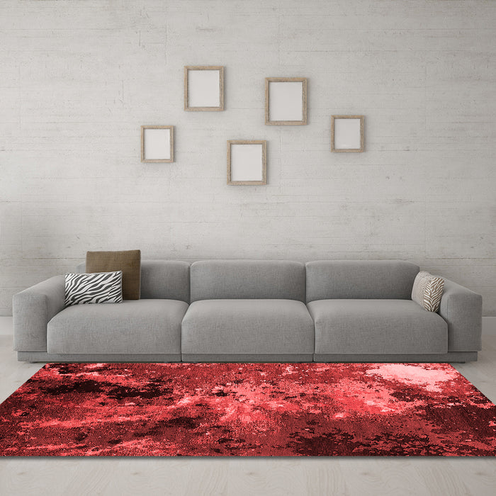 Industrial Red Washable Rugs