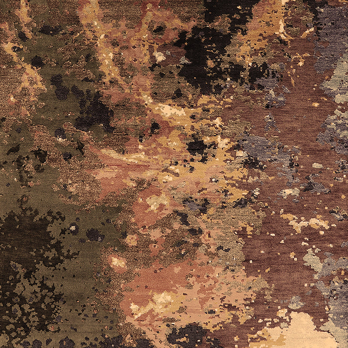 Machine Washable Oriental Brown Industrial Rug, wshurb2488brn