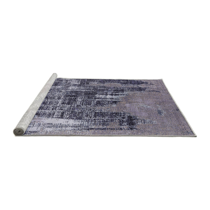 Sideview of Machine Washable Industrial Modern Purple Navy Blue Rug, wshurb2489