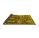 Sideview of Oriental Yellow Industrial Rug, urb2489yw