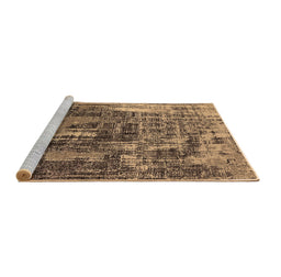 Sideview of Machine Washable Oriental Brown Industrial Rug, wshurb2489brn