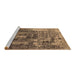 Sideview of Machine Washable Oriental Brown Industrial Rug, wshurb2489brn