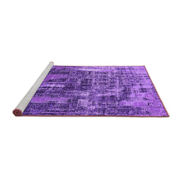 Sideview of Machine Washable Oriental Purple Industrial Area Rugs, wshurb2489pur