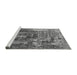 Sideview of Machine Washable Oriental Gray Industrial Rug, wshurb2489gry