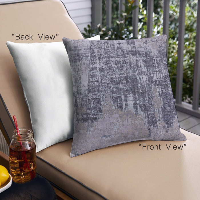 Front View of Mid-Century Modern Urban Square Purple Navy Blue Throw Pillow, 18 inch by 18 inch, pwurb2489