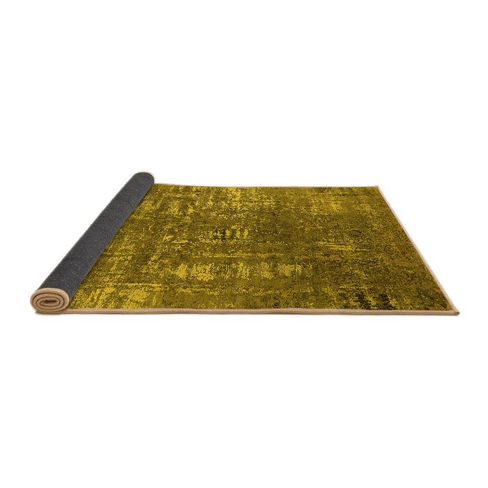 Sideview of Oriental Yellow Industrial Rug, urb2490yw