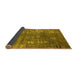 Sideview of Oriental Yellow Industrial Rug, urb2490yw