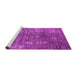 Sideview of Machine Washable Oriental Pink Industrial Rug, wshurb2490pnk