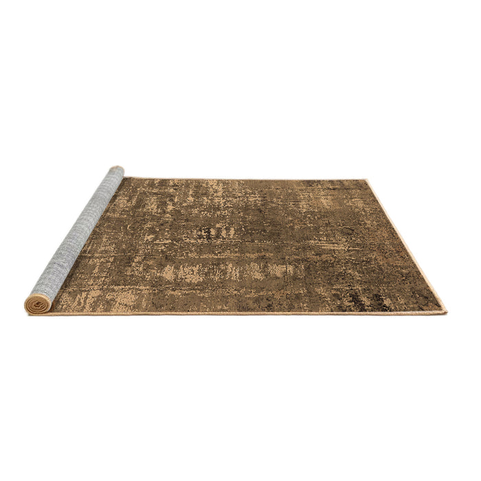 Sideview of Machine Washable Oriental Brown Industrial Rug, wshurb2490brn