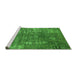 Sideview of Machine Washable Oriental Green Industrial Area Rugs, wshurb2490grn